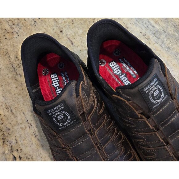 New! Skechers Men\'s Size 8.5 Slip-ins Work: Holdredge Ryker BROWN Hands Free main image 14